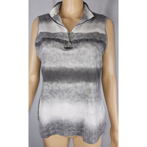 Jamie Sadock | Sleeveless | Shirt | Women | Gray and White | Size Medium